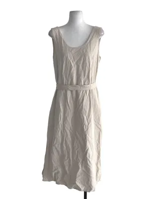 Linen White Loose Shift Dress OSN