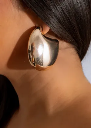 Liquid Drops Earrings Gold
