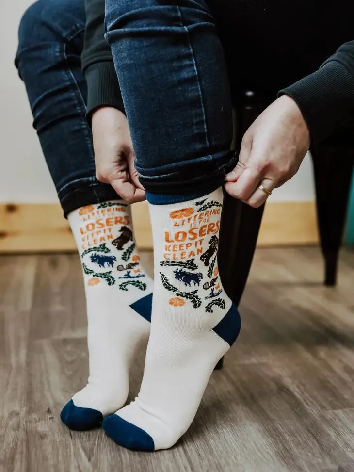 Littering is for Losers Socks