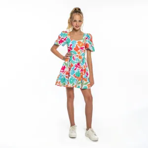 Logan Dress - Rainbow Bloom