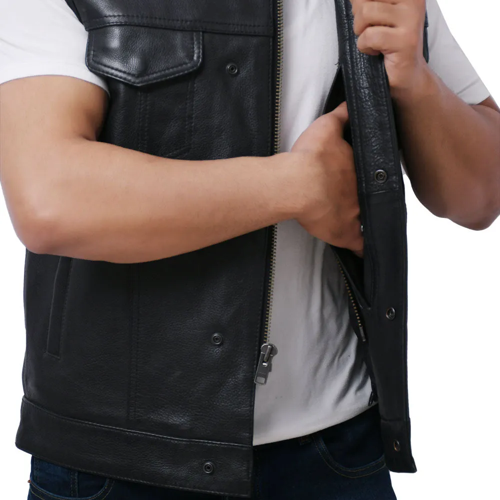 LOGAN - Motorcycle Leather Vest