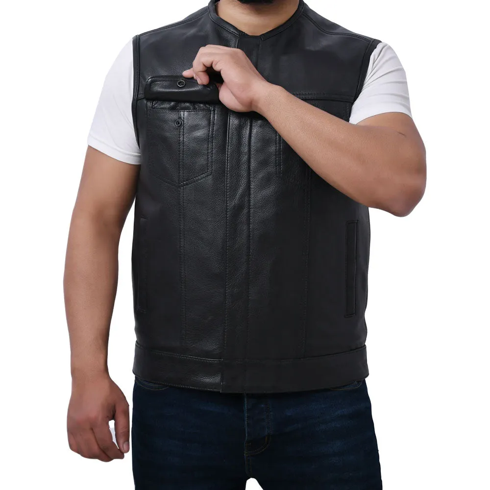 LOGAN - Motorcycle Leather Vest