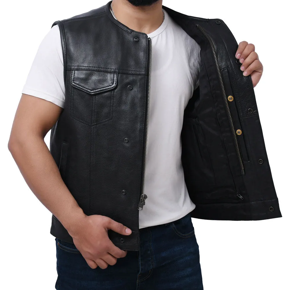 LOGAN - Motorcycle Leather Vest