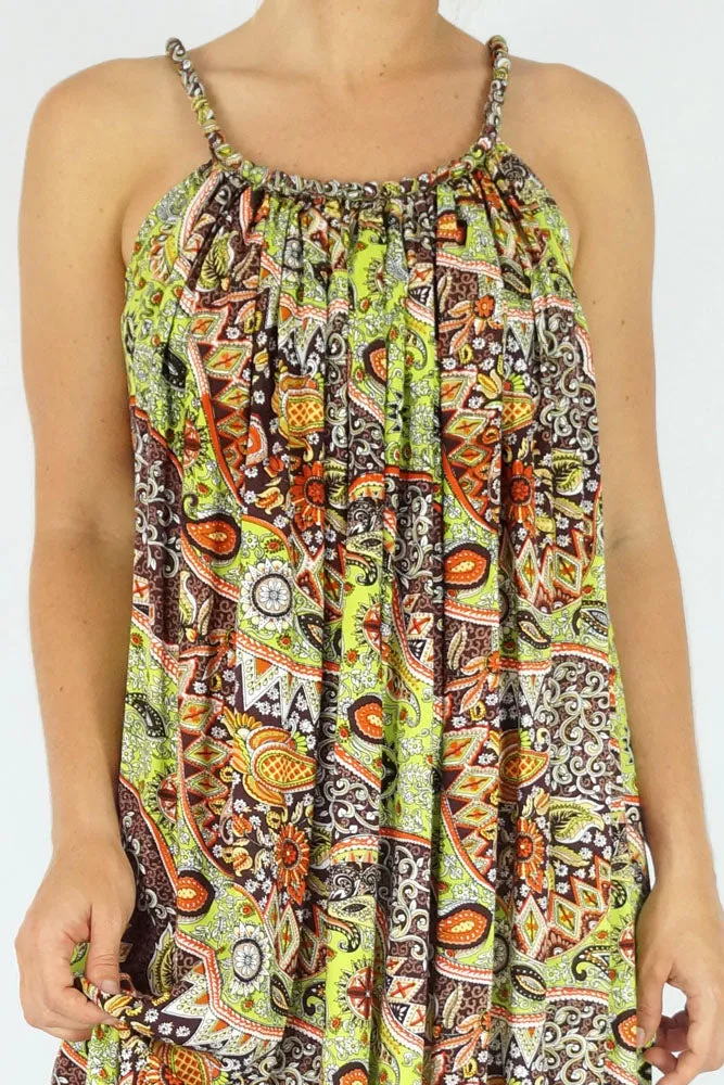 Long Delta Dress Paisley