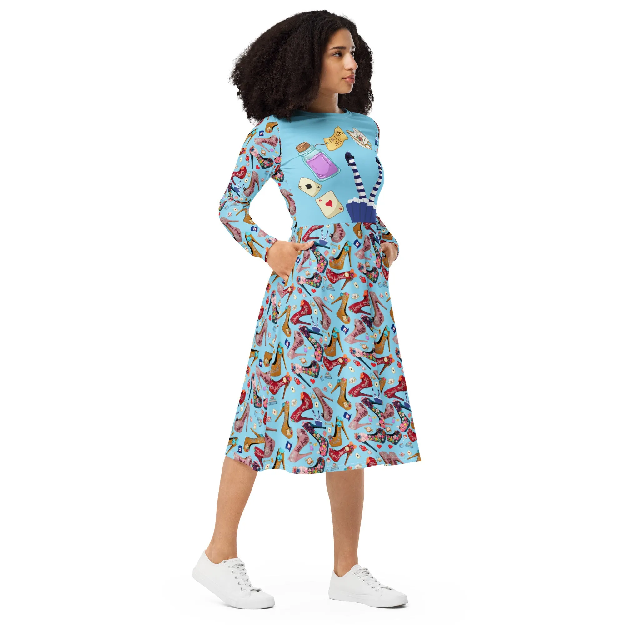 Long sleeve midi dress 'Alice Shoes'