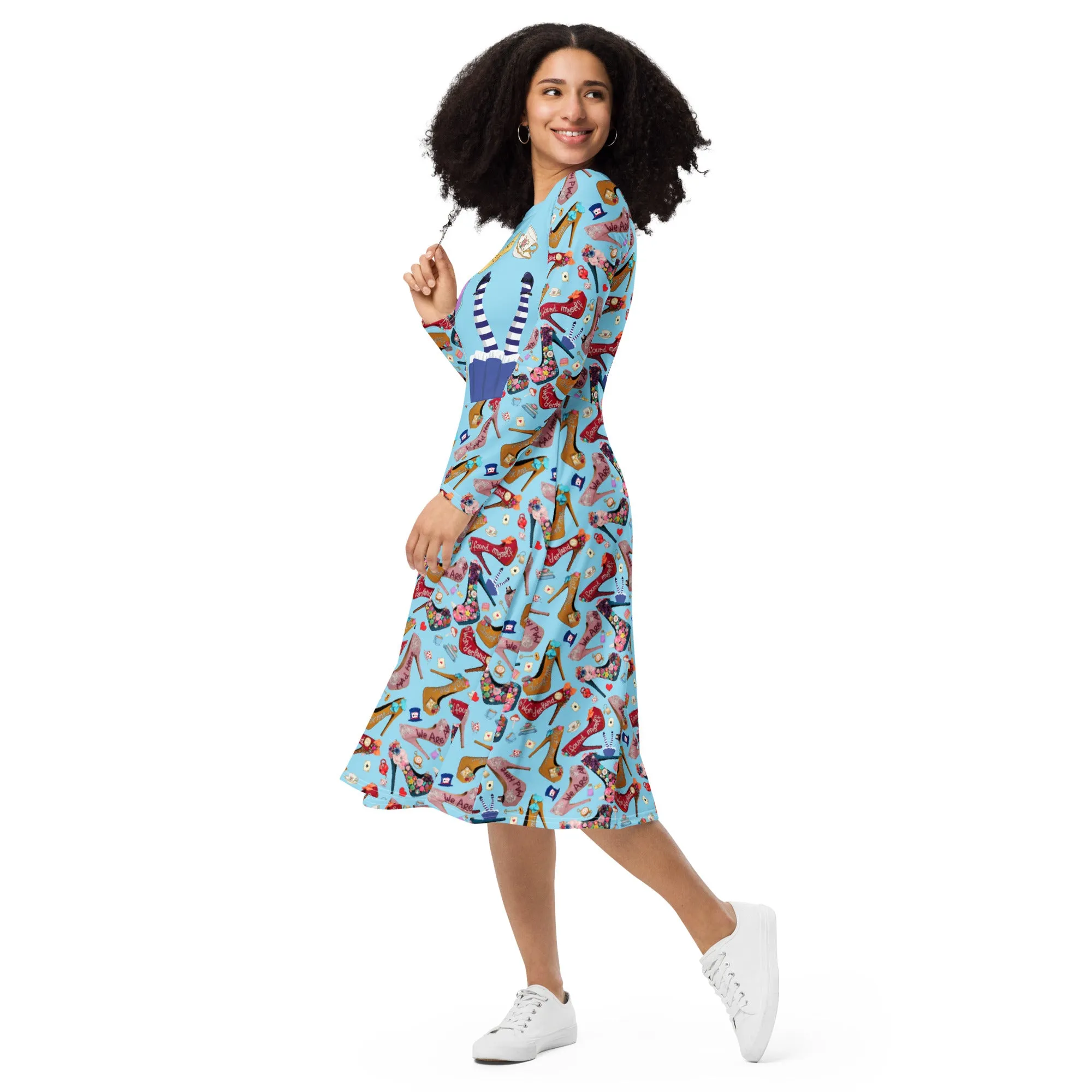 Long sleeve midi dress 'Alice Shoes'