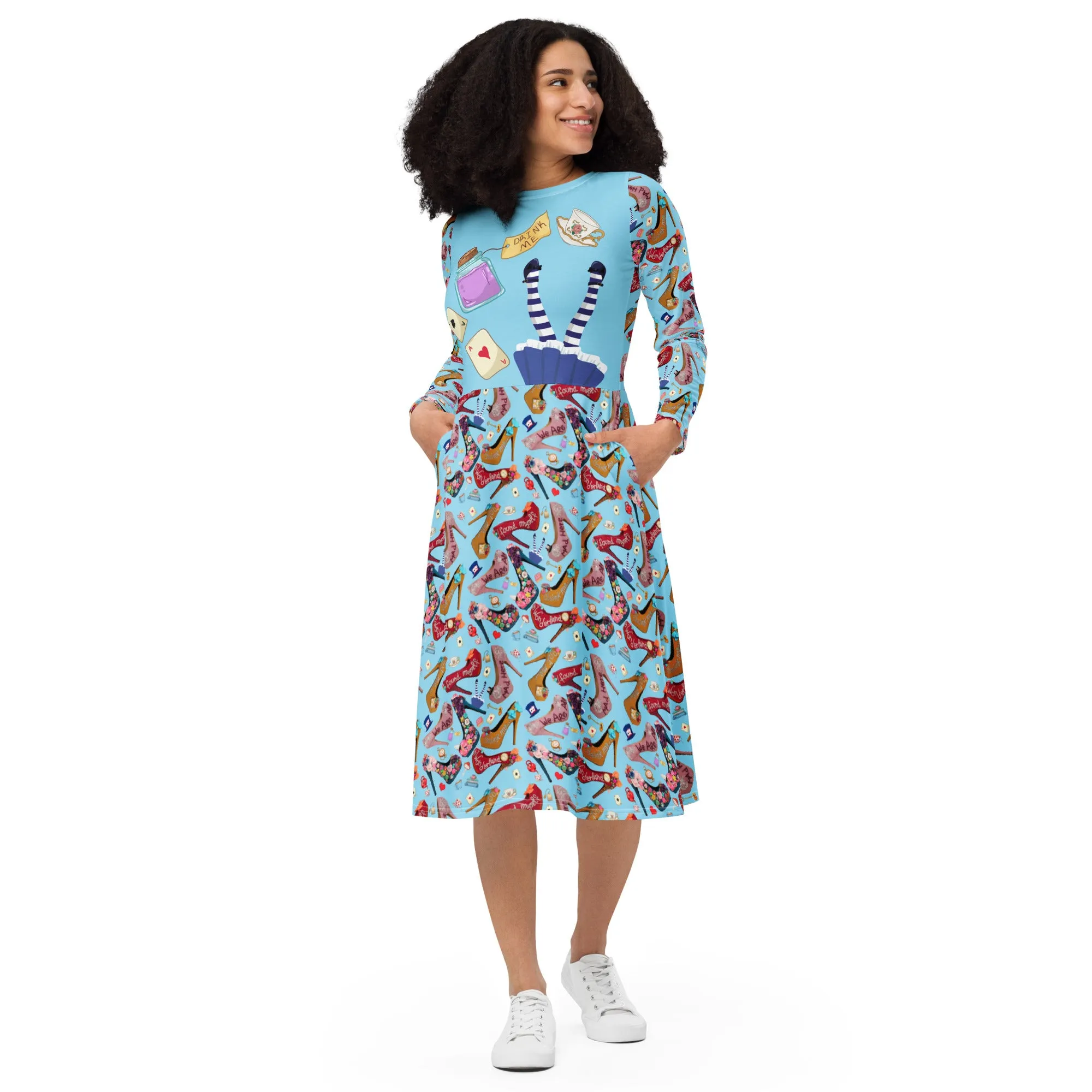 Long sleeve midi dress 'Alice Shoes'