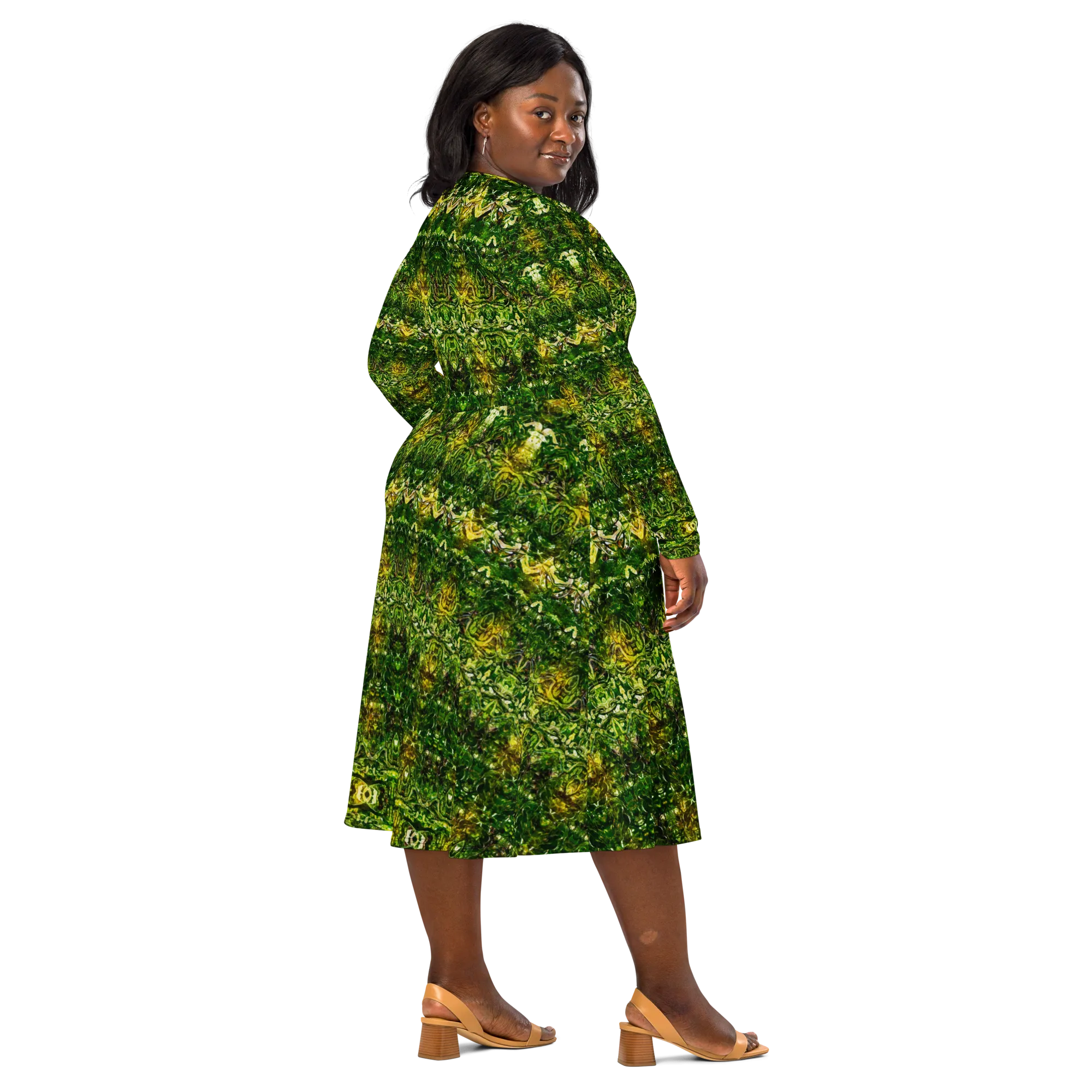 Long Sleeve Midi Dress (Her/Muliebris)(Samhain Dreams of Jade 1 of 15 Unus ex Quindecim) RJSTHW2025 RJS