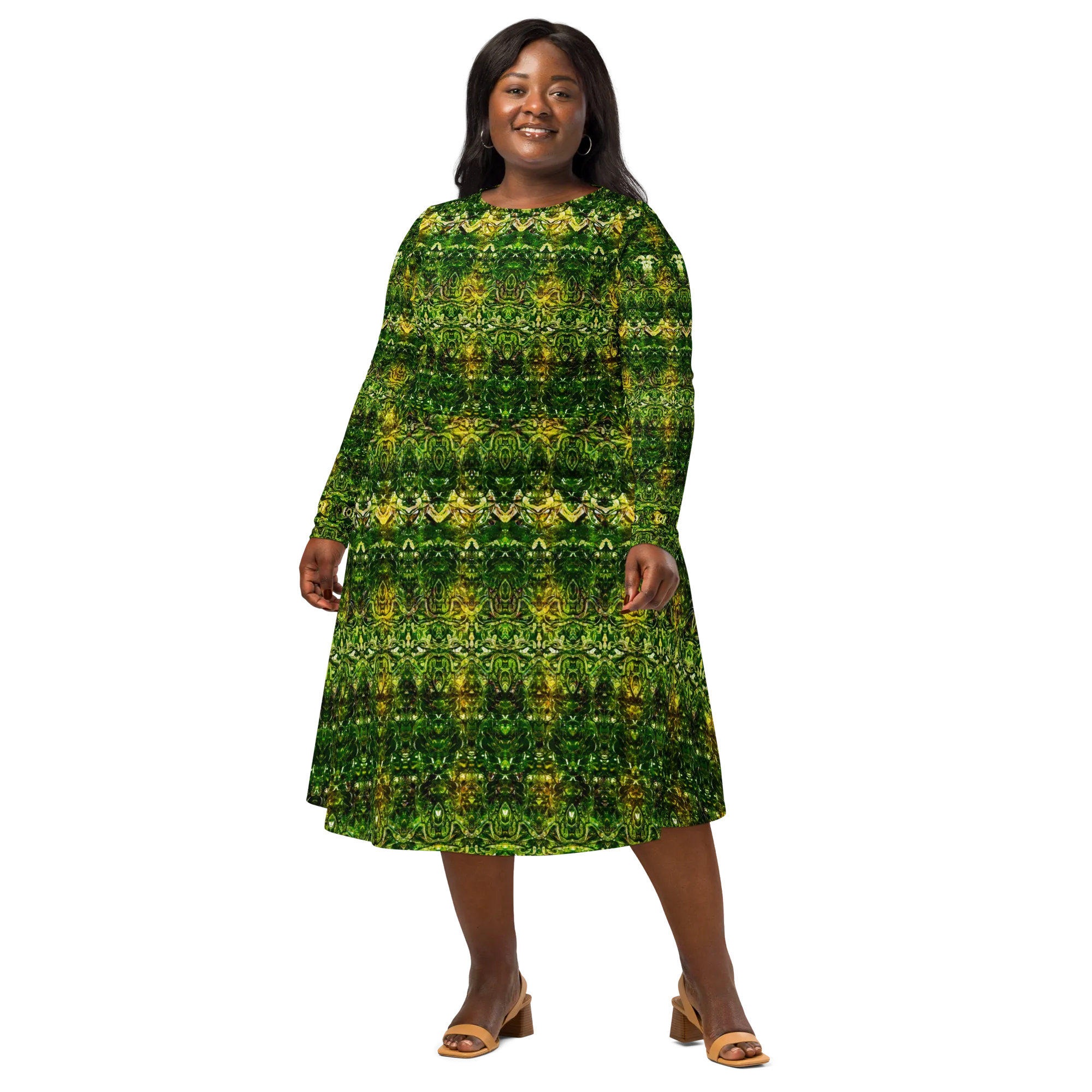 Long Sleeve Midi Dress (Her/Muliebris)(Samhain Dreams of Jade 1 of 15 Unus ex Quindecim) RJSTHW2025 RJS