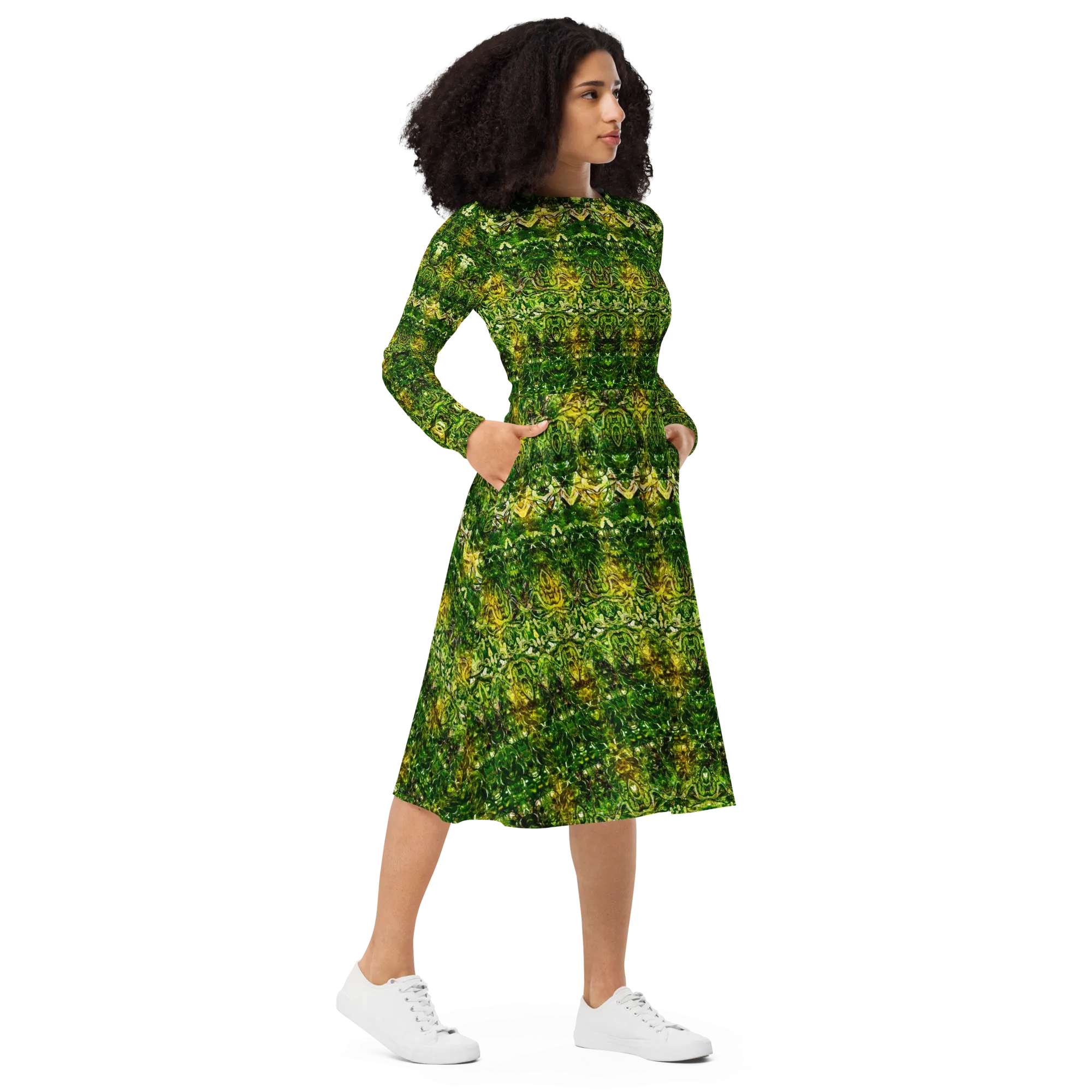 Long Sleeve Midi Dress (Her/Muliebris)(Samhain Dreams of Jade 1 of 15 Unus ex Quindecim) RJSTHW2025 RJS