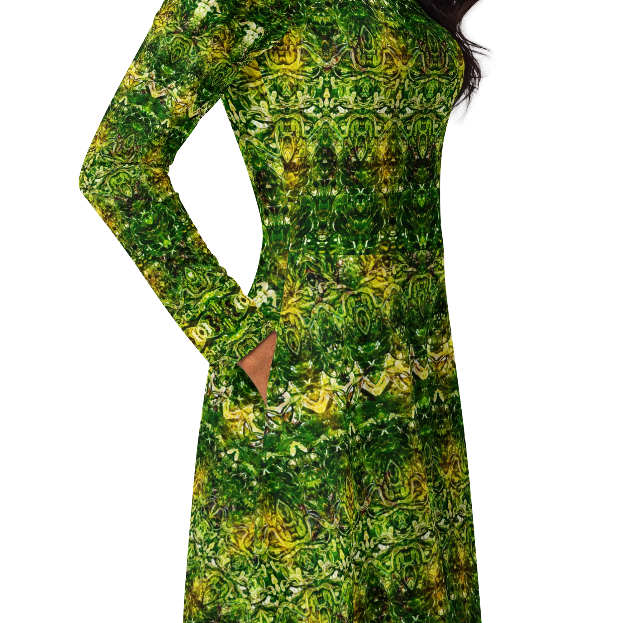 Long Sleeve Midi Dress (Her/Muliebris)(Samhain Dreams of Jade 1 of 15 Unus ex Quindecim) RJSTHW2025 RJS