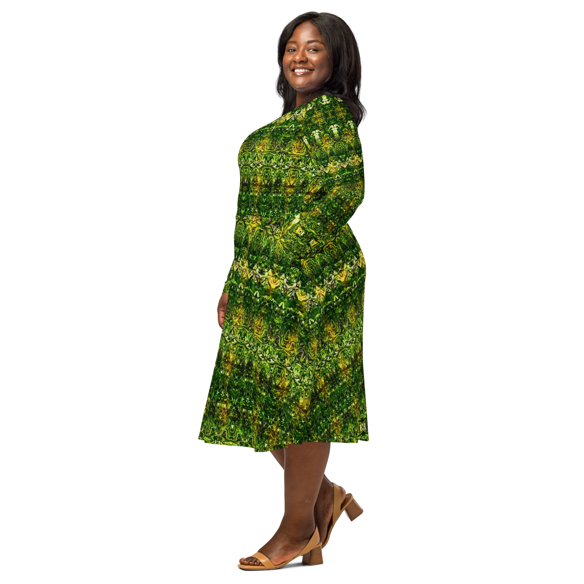 Long Sleeve Midi Dress (Her/Muliebris)(Samhain Dreams of Jade 1 of 15 Unus ex Quindecim) RJSTHW2025 RJS