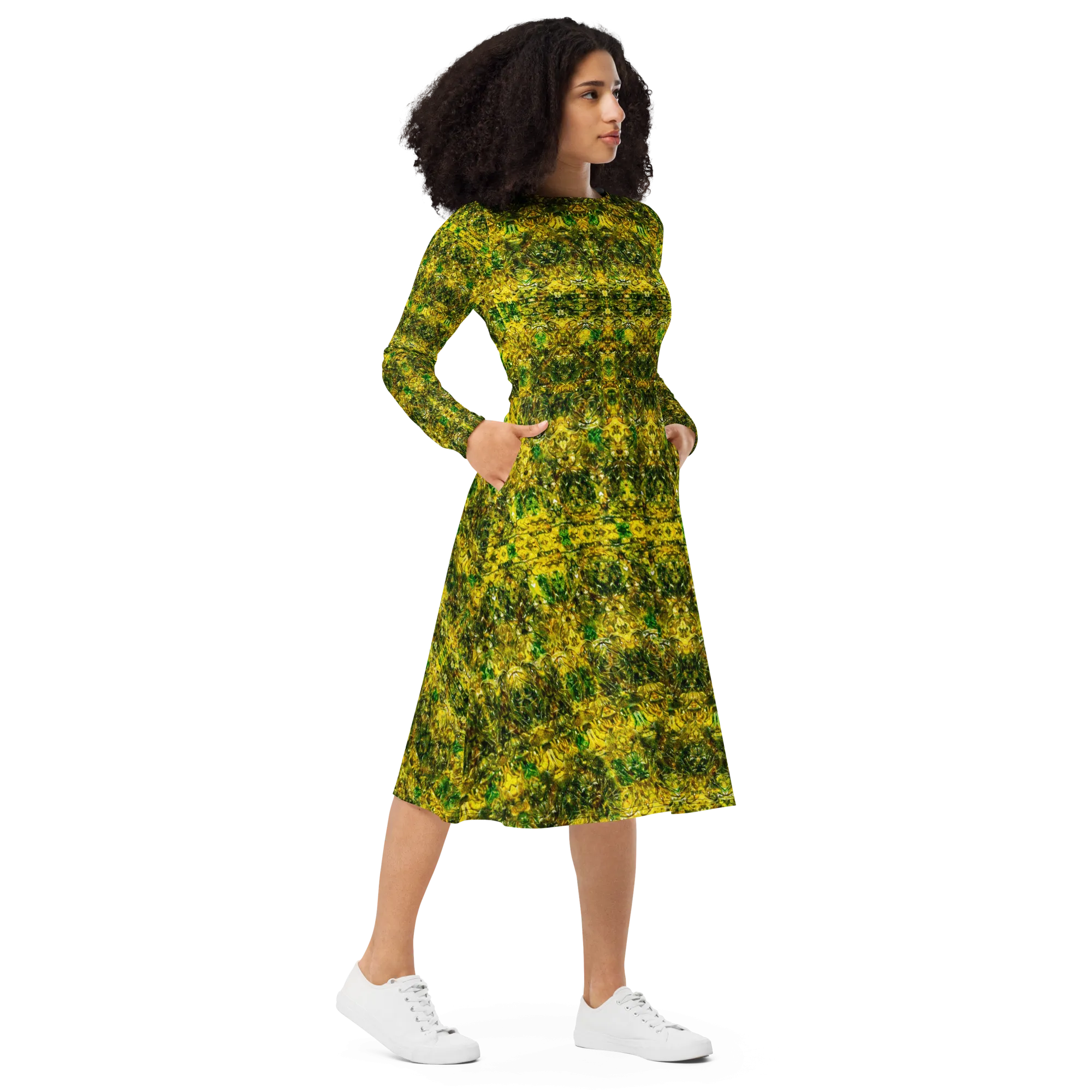 Long Sleeve Midi Dress (Her/Muliebris)(Samhain Dreams of Jade 13 of 15 Tredecim ex Quindecim) RJSTHW2025 RJS