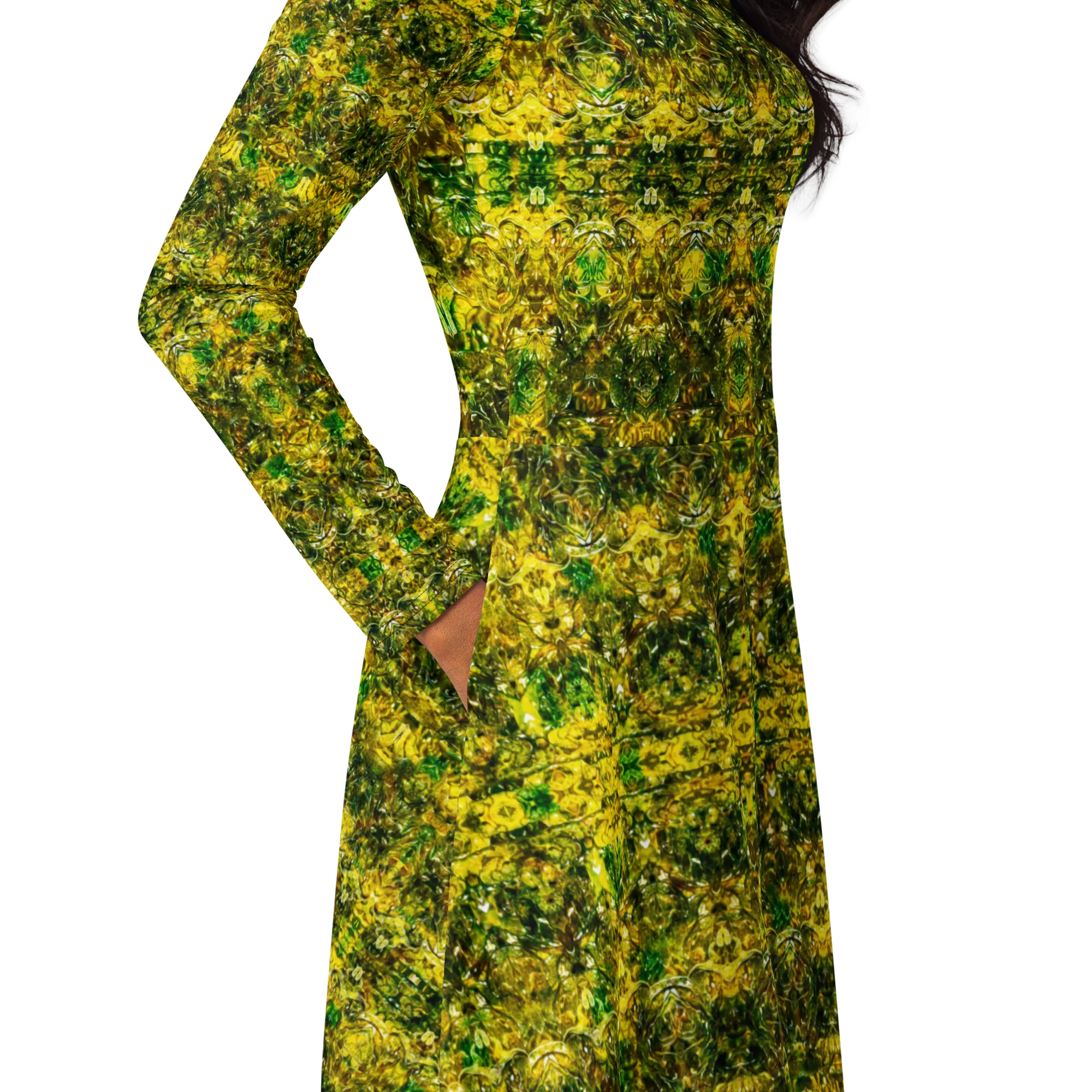 Long Sleeve Midi Dress (Her/Muliebris)(Samhain Dreams of Jade 13 of 15 Tredecim ex Quindecim) RJSTHW2025 RJS