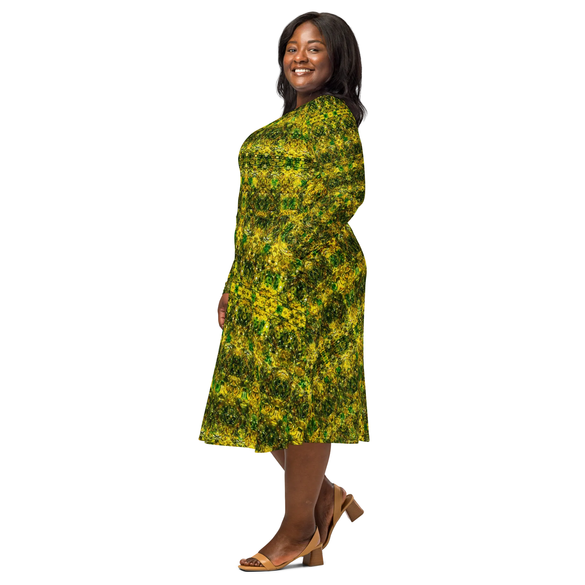 Long Sleeve Midi Dress (Her/Muliebris)(Samhain Dreams of Jade 13 of 15 Tredecim ex Quindecim) RJSTHW2025 RJS