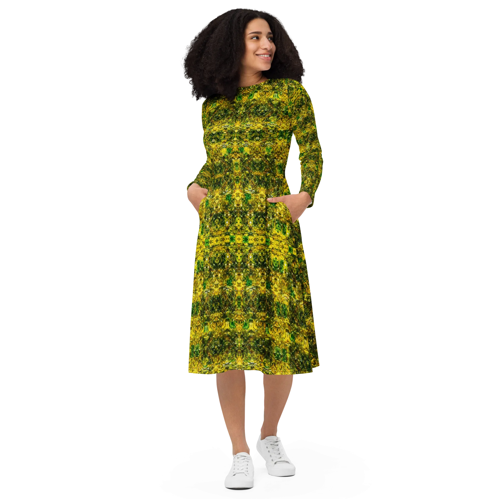 Long Sleeve Midi Dress (Her/Muliebris)(Samhain Dreams of Jade 13 of 15 Tredecim ex Quindecim) RJSTHW2025 RJS