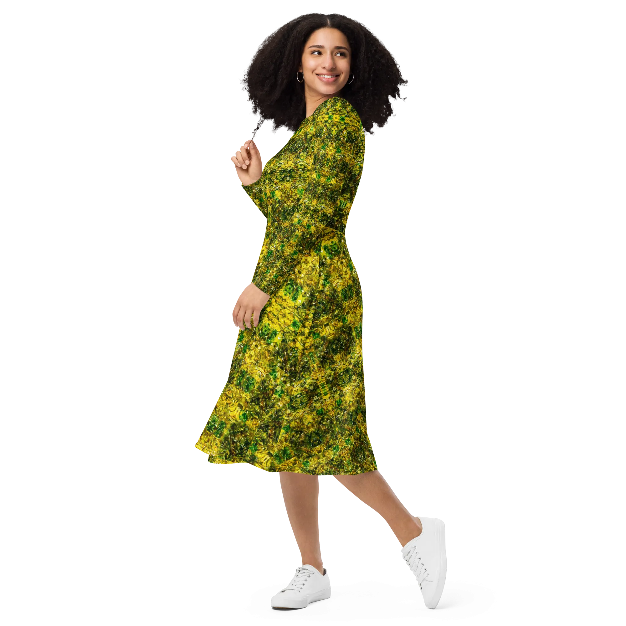 Long Sleeve Midi Dress (Her/Muliebris)(Samhain Dreams of Jade 13 of 15 Tredecim ex Quindecim) RJSTHW2025 RJS