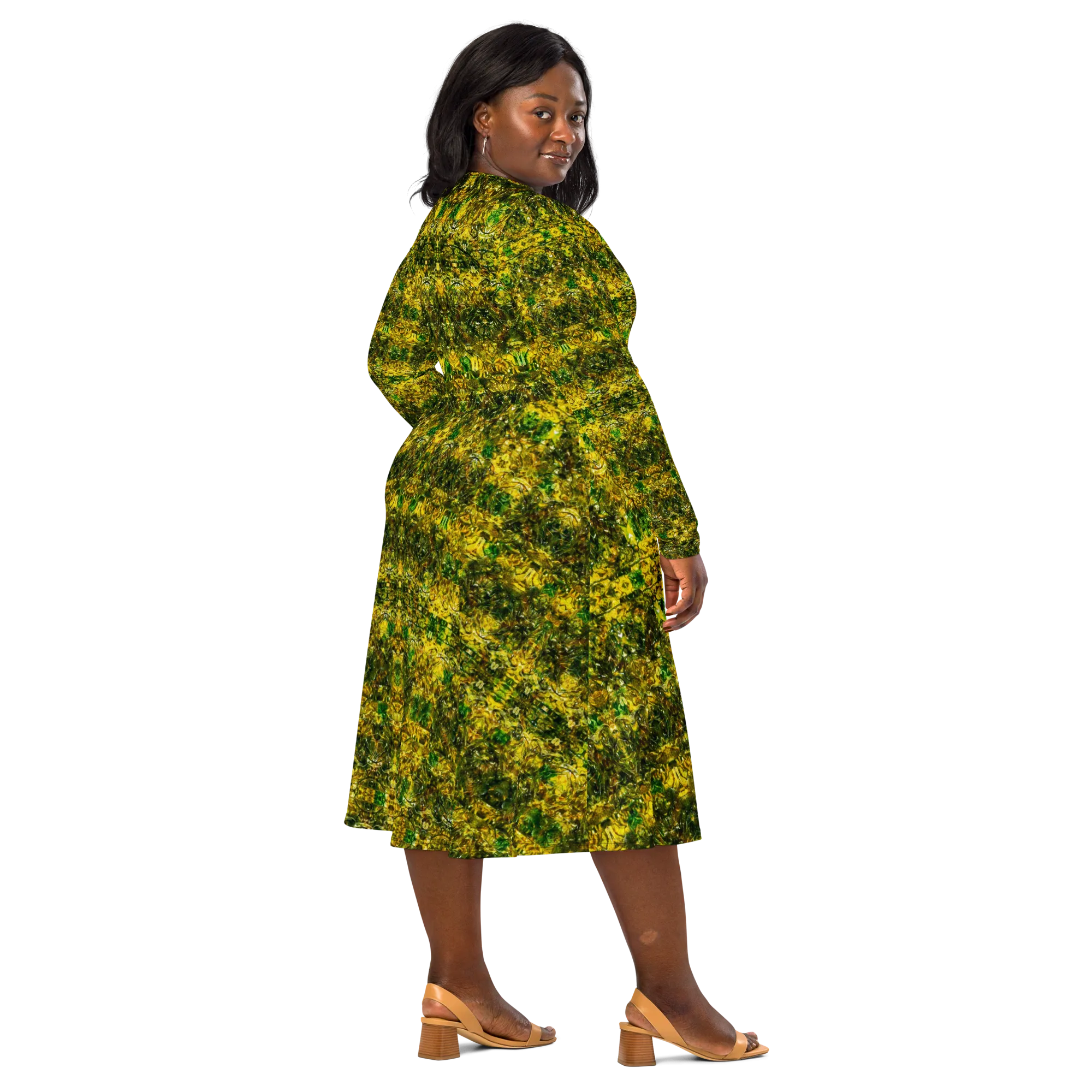 Long Sleeve Midi Dress (Her/Muliebris)(Samhain Dreams of Jade 13 of 15 Tredecim ex Quindecim) RJSTHW2025 RJS