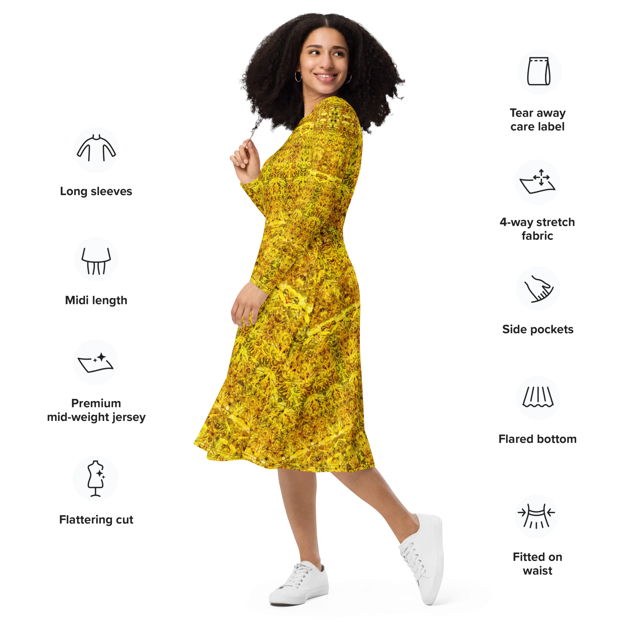Long Sleeve Midi Dress (Her/Muliebris)(Samhain Dreams of Jade 2 of 15 Duo ex Quindecim) RJSTHw2025 RJS