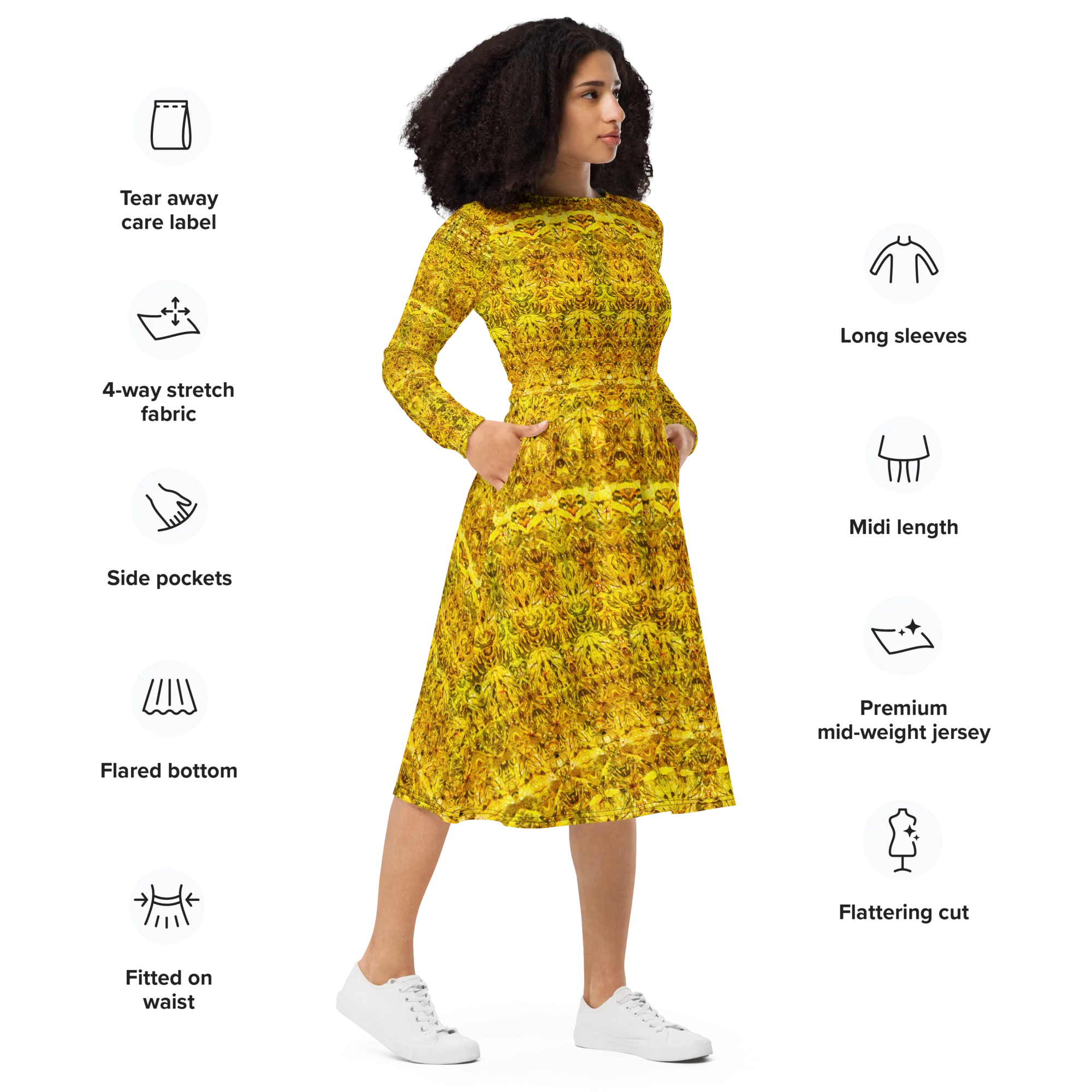 Long Sleeve Midi Dress (Her/Muliebris)(Samhain Dreams of Jade 2 of 15 Duo ex Quindecim) RJSTHw2025 RJS