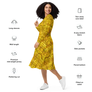 Long Sleeve Midi Dress (Her/Muliebris)(Samhain Dreams of Jade 2 of 15 Duo ex Quindecim) RJSTHw2025 RJS