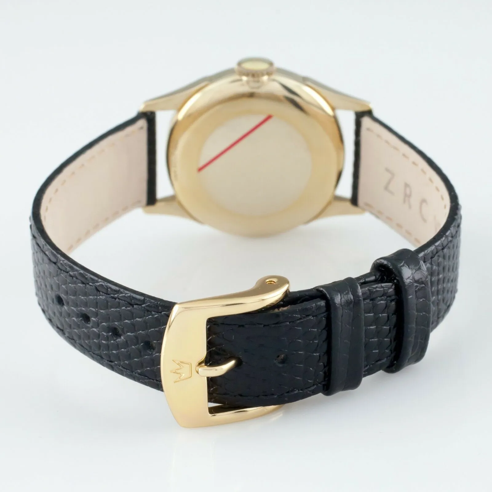Lord Elgin Vintage 14k Yellow Gold Hand-Winding Watch Black Dial 1953 Mov #556