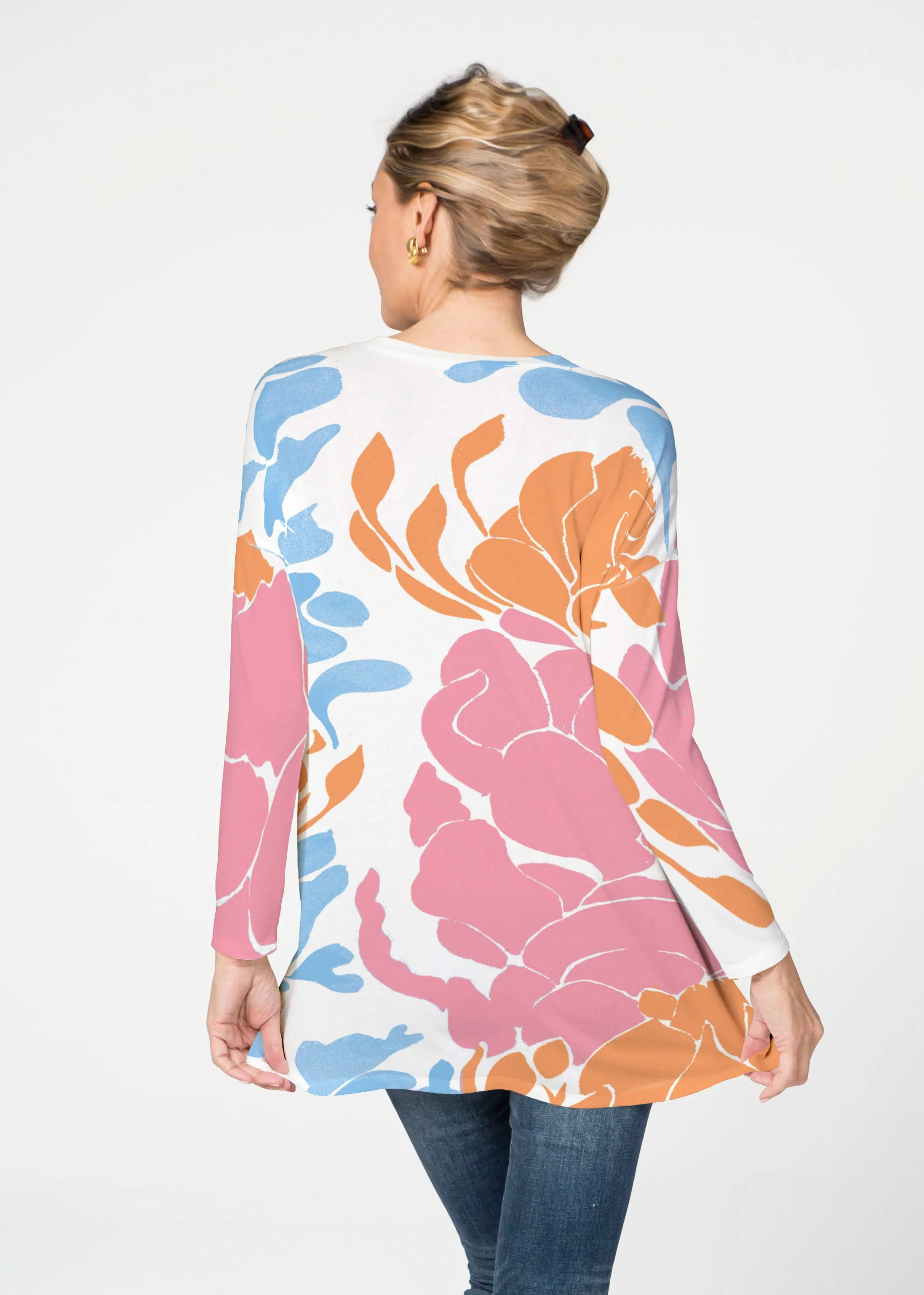 Lotus Pink/Orange (23058) ~ Slouchy Butterknit Top