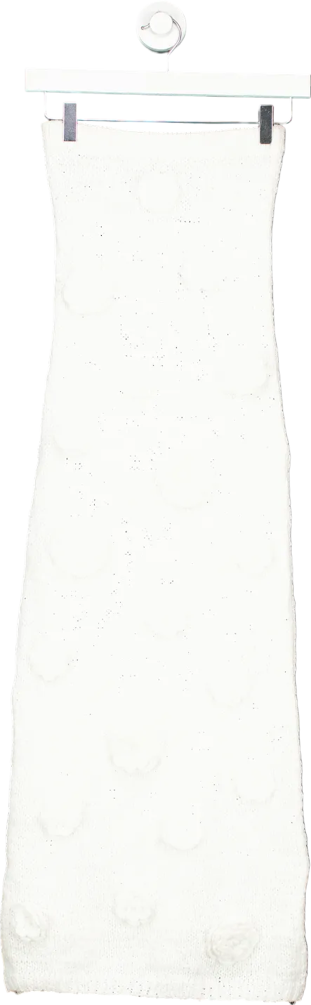 Lovers & Friends White Knitted Skirt UK M