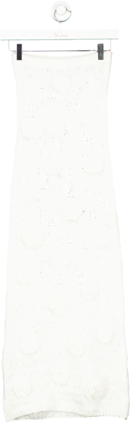 Lovers & Friends White Knitted Skirt UK M