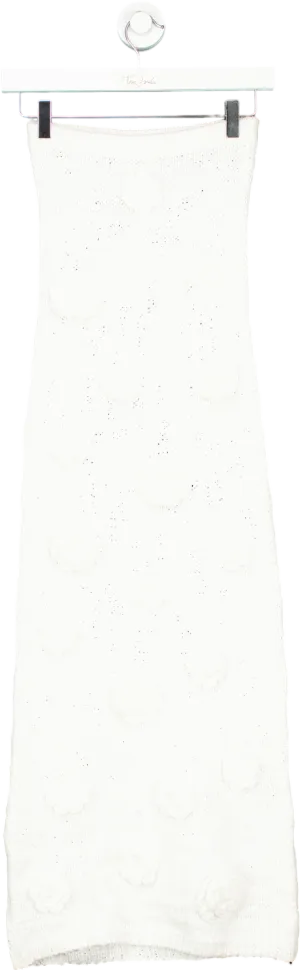 Lovers & Friends White Knitted Skirt UK M