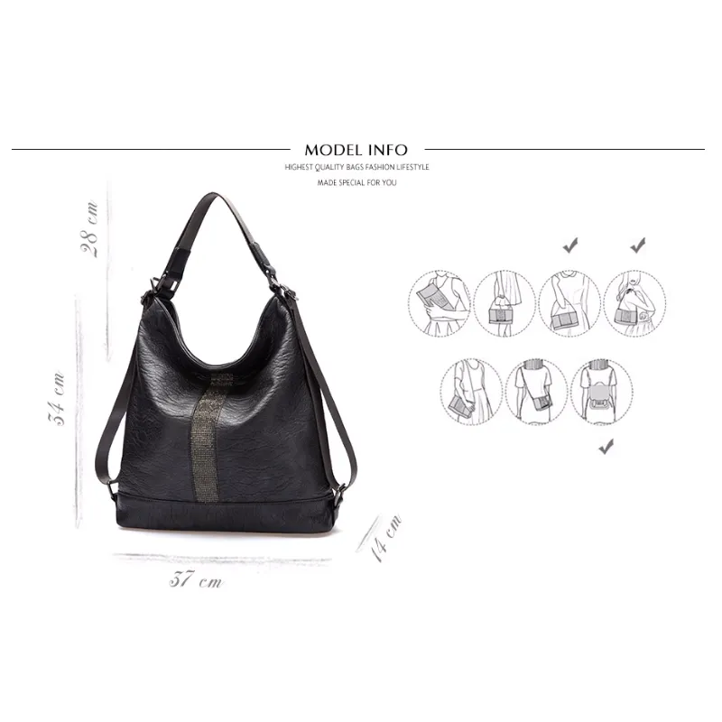 <bold>Hobo  / Tote Bag  <br>Vegan-Leather