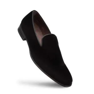 Lublin Black Rich Velvet Men’s Formal Slip On By Mezlan Made In Spain Brand