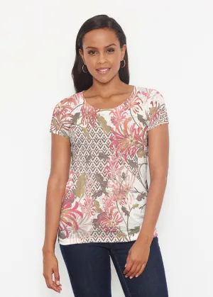 Lucia Chocolate (8129) ~ Short Sleeve Scoop Shirt