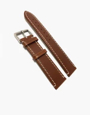 LUX Genuine Calf Skin Italian Leather Watch Band Oil Tanned strap Large