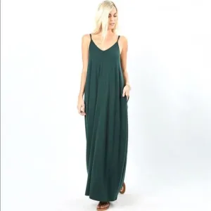 MACIE POCKET MAXI DRESS GREEN