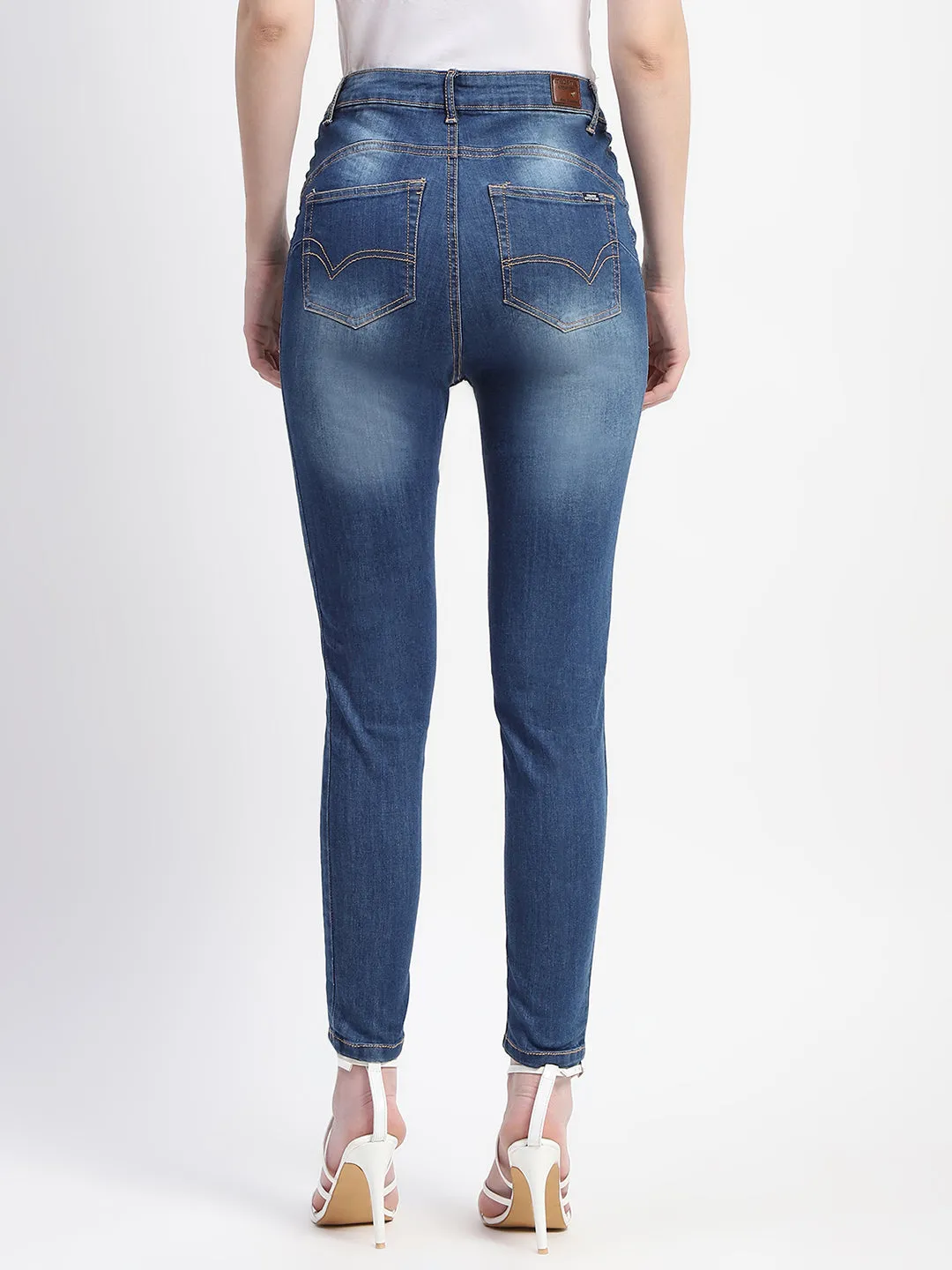 Madame Whiskered High Waist Indigo Jeans