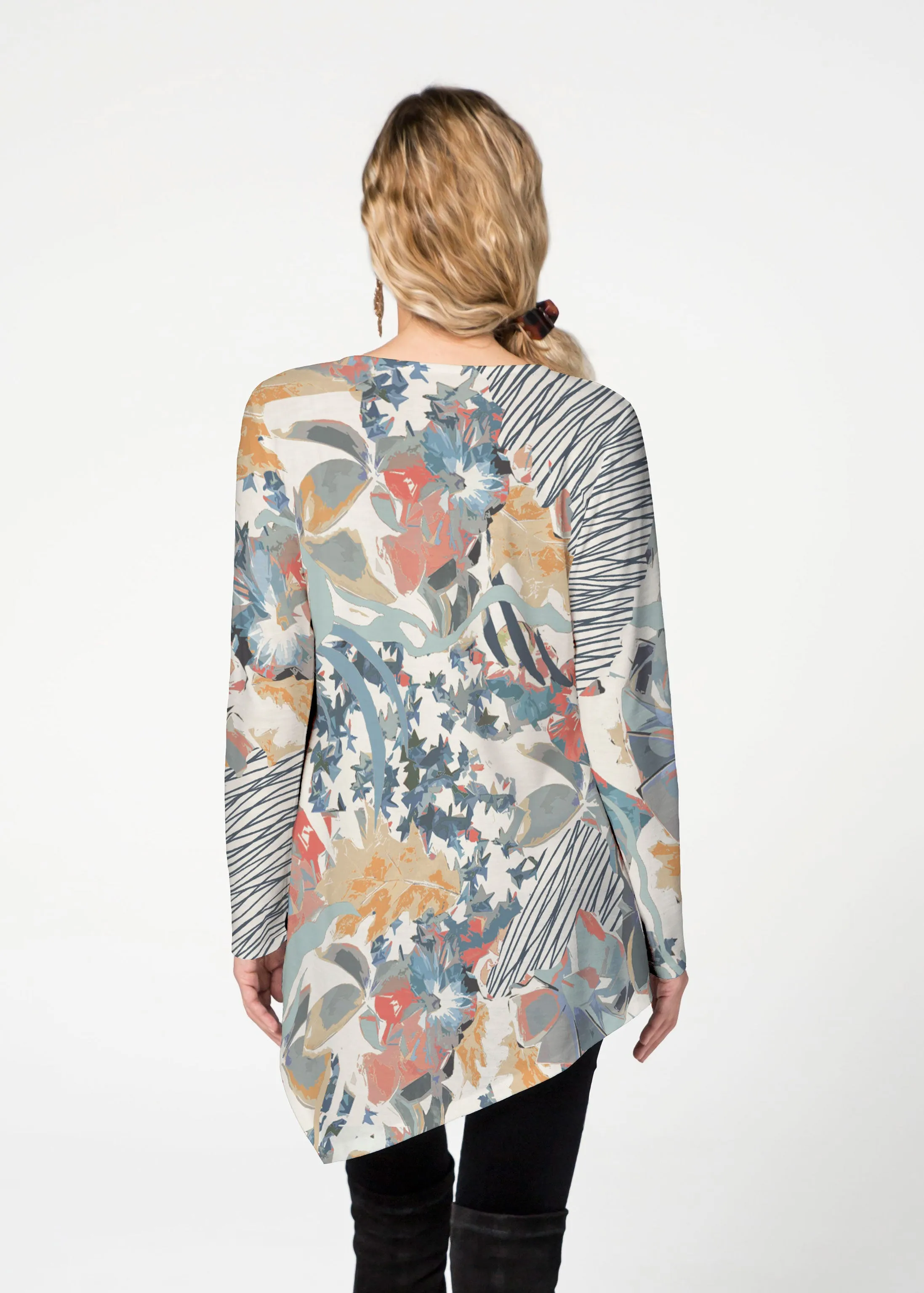 Maddy Sketch (8065) ~ Asymmetrical French Terry Tunic