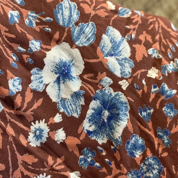 Madewell Challis Wrap Midi maxi Dress in Woodland Floral sz M