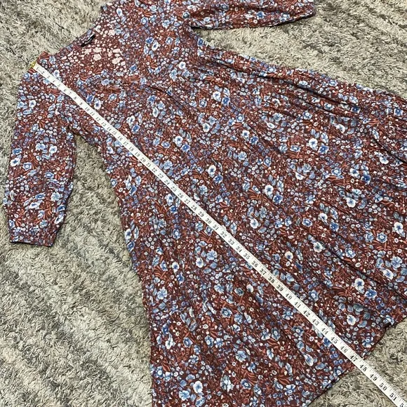 Madewell Challis Wrap Midi maxi Dress in Woodland Floral sz M