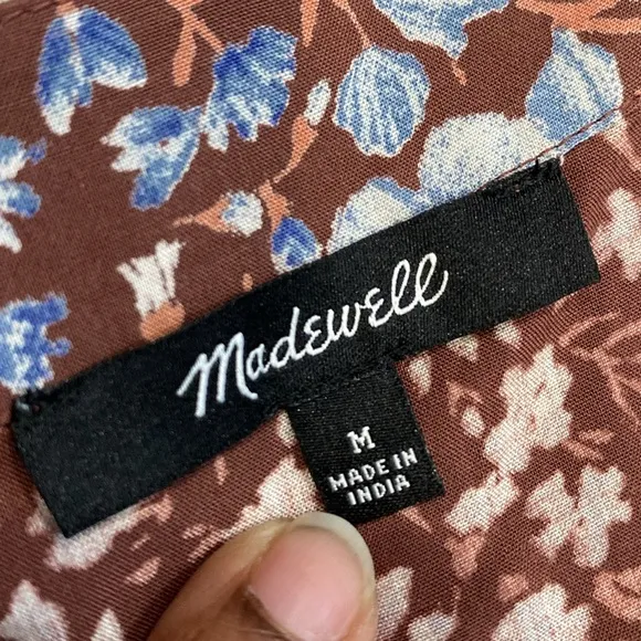 Madewell Challis Wrap Midi maxi Dress in Woodland Floral sz M