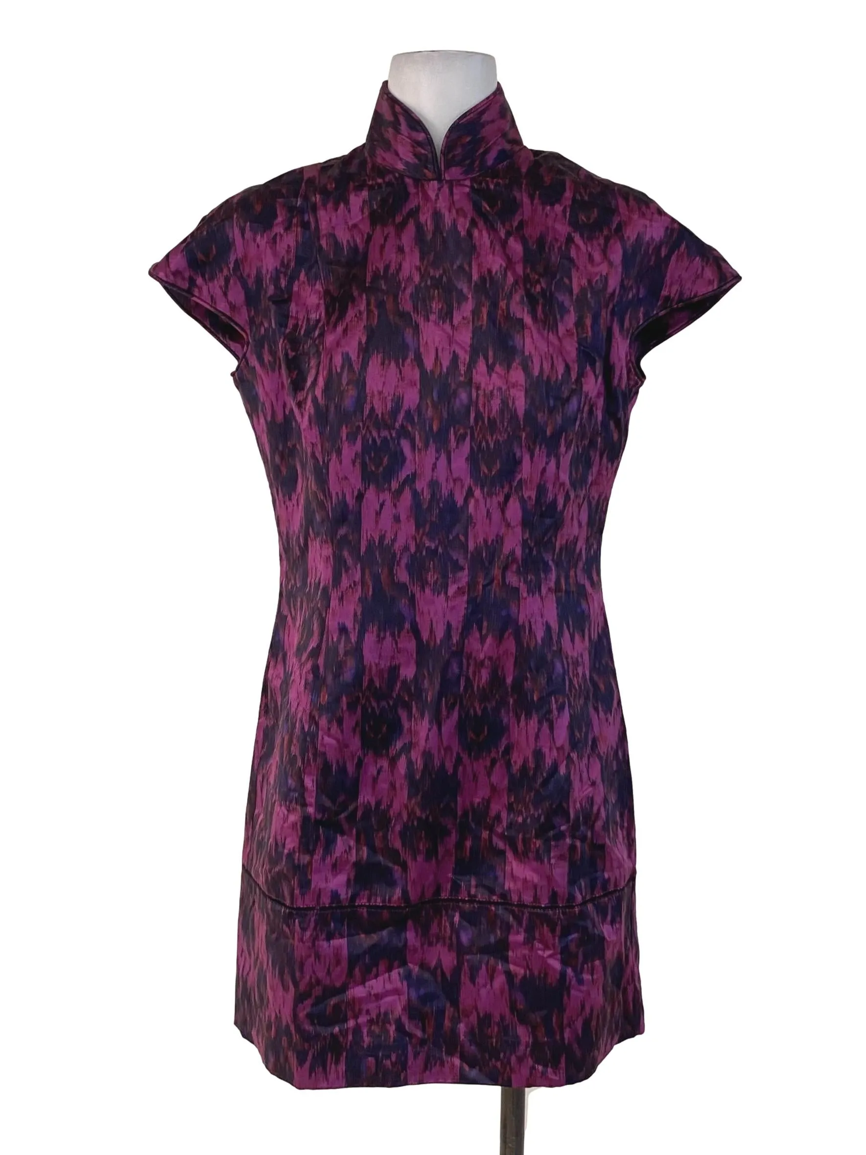 Magenta Abstract Bodycon Dress
