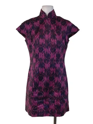 Magenta Abstract Bodycon Dress