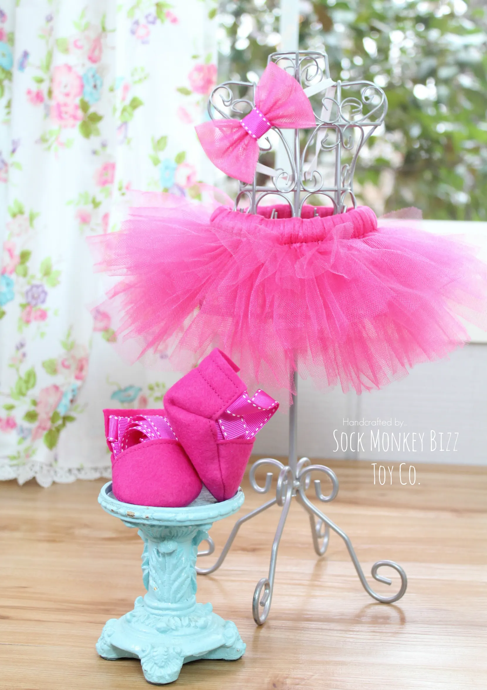 Magenta Ballerina Tutu Set for SMB Toy Co. Dolls