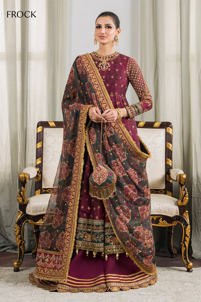 Magenta Pakistani Party Dress in Premium Chiffon Fabric