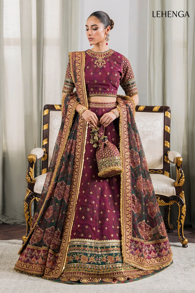 Magenta Pakistani Party Dress in Premium Chiffon Fabric