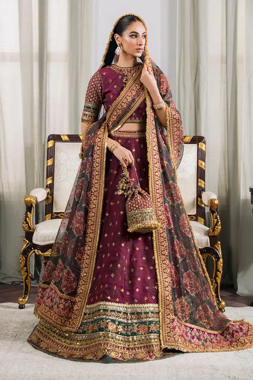 Magenta Pakistani Party Dress in Premium Chiffon Fabric