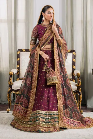 Magenta Pakistani Party Dress in Premium Chiffon Fabric