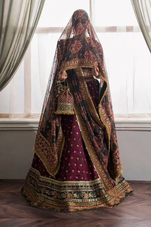 Magenta Pakistani Party Dress in Premium Chiffon Fabric