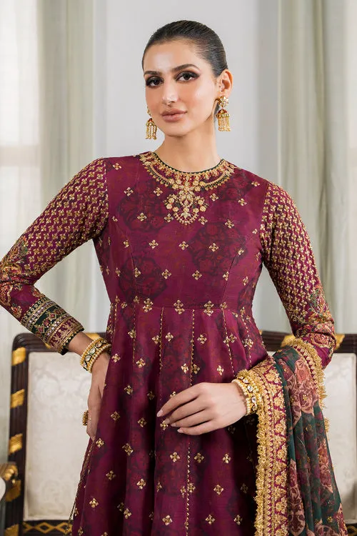 Magenta Pakistani Party Dress in Premium Chiffon Fabric