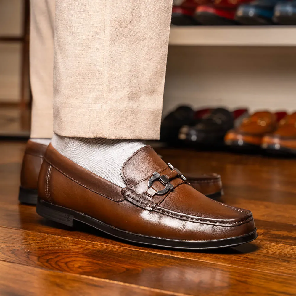 Marco Di Milano Atrani Brown Calf Bit Loafer